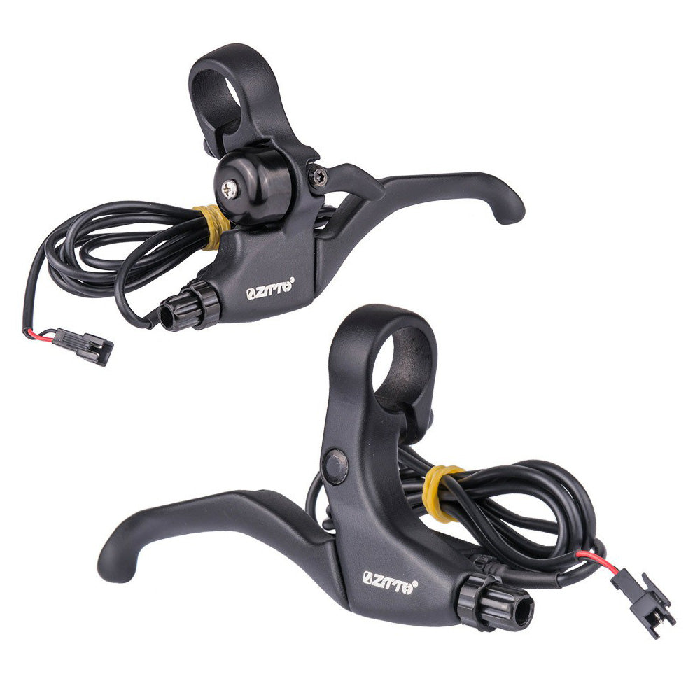 ZTTO SB4A 1 Pair Aluminum Alloy Electric Bike Brake Handle Bar with Bell ZTTO SB4A 1 Pair Aluminum Alloy Electric Bike Brake Handle Bar with Bell